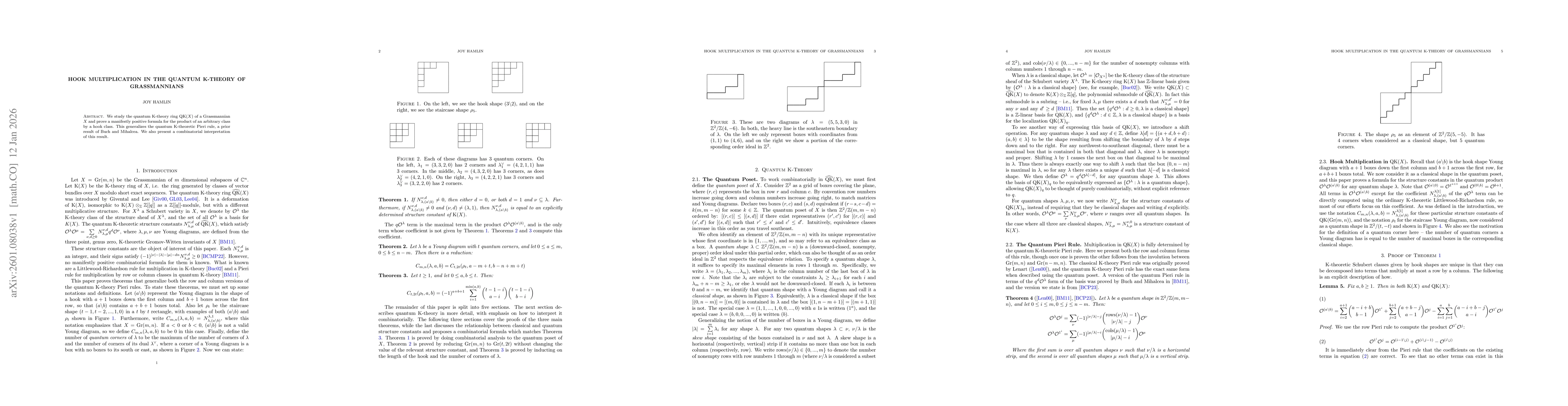 Thumbnail for Hook Multiplication in the Quantum K-Theory of Grassmannians