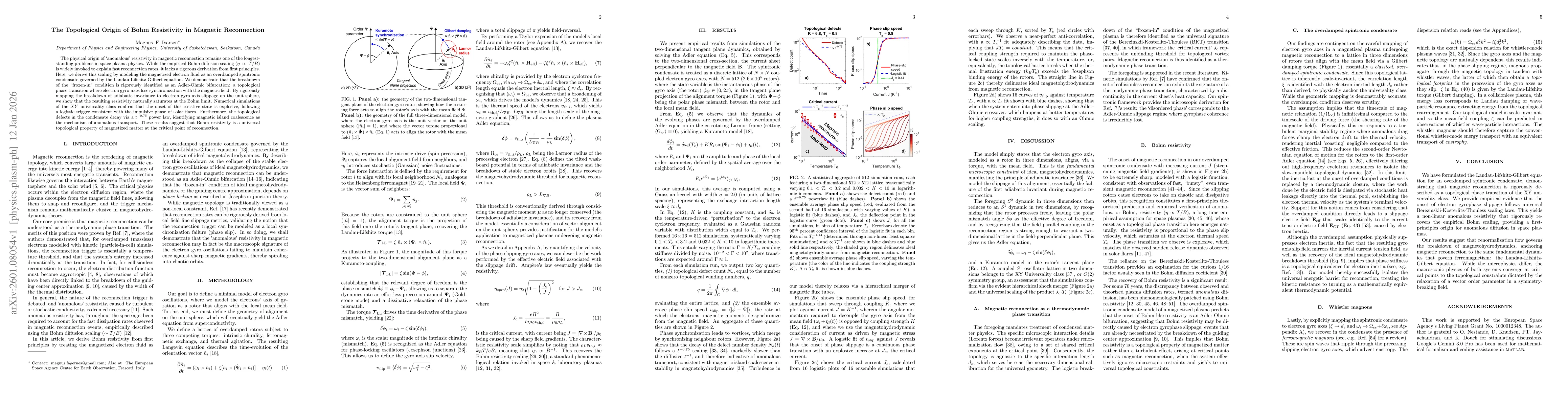 Thumbnail for The Topological Origin of Bohm Resistivity in Magnetic Reconnection