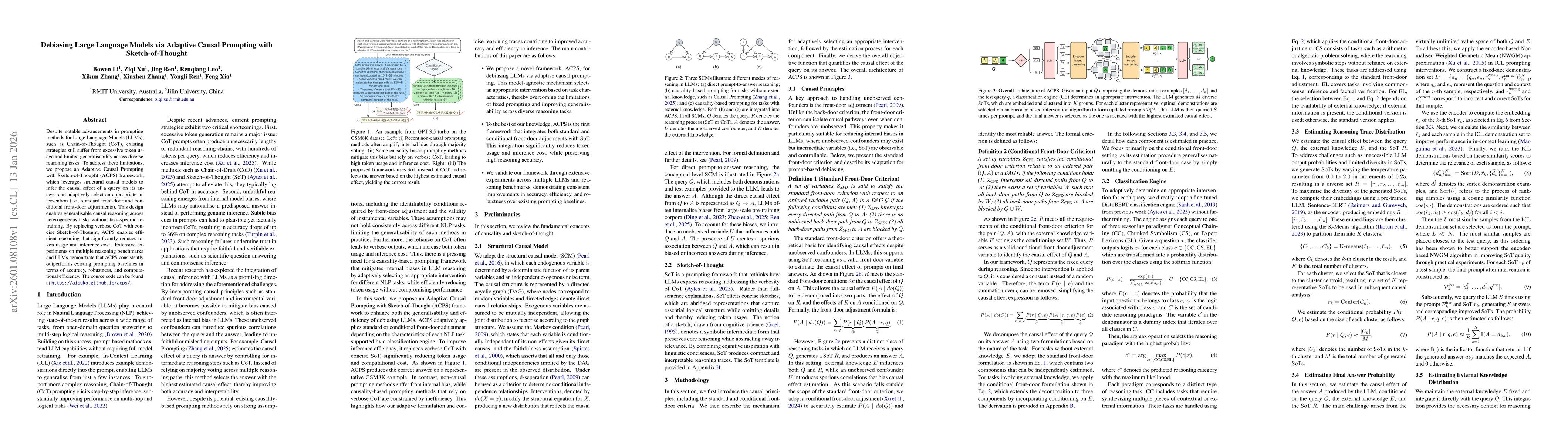 Thumbnail for Debiasing Large Language Models via Adaptive Causal Prompting with Sketch-of-Thought