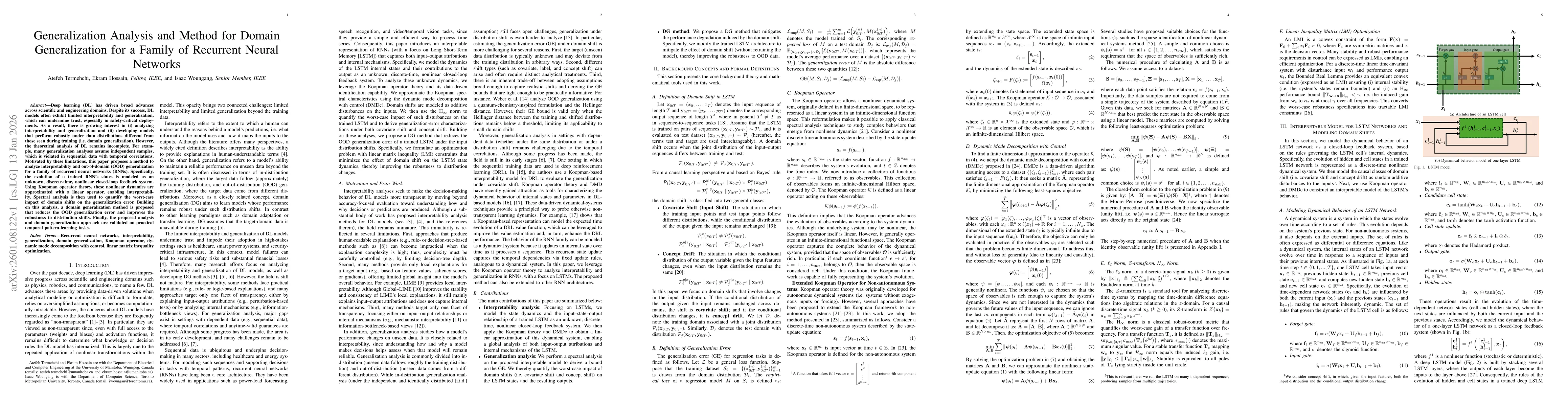 Thumbnail for Generalization Analysis and Method for Domain Generalization for a Family of Recurrent Neural Networks
