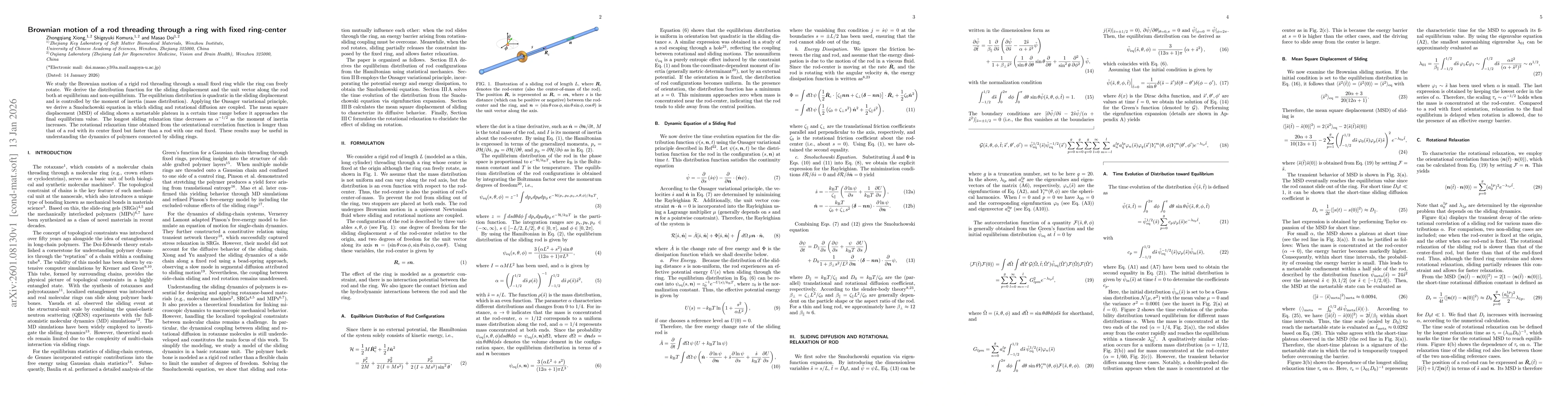 Thumbnail for Brownian motion of a rod threading through a ring with fixed ring-center