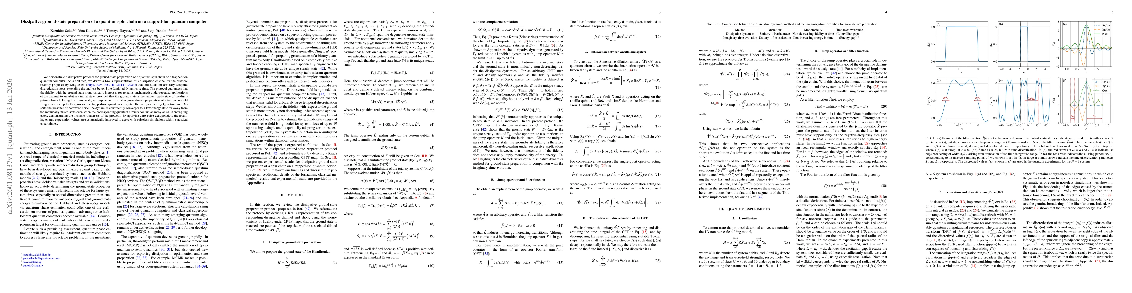 Thumbnail for Dissipative ground-state preparation of a quantum spin chain on a trapped-ion quantum computer