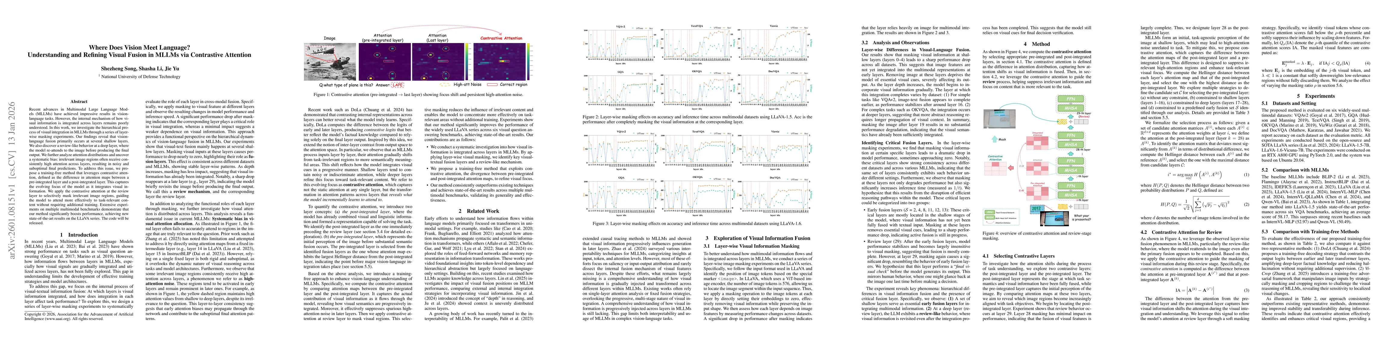 Thumbnail for Where Does Vision Meet Language? Understanding and Refining Visual Fusion in MLLMs via Contrastive Attention