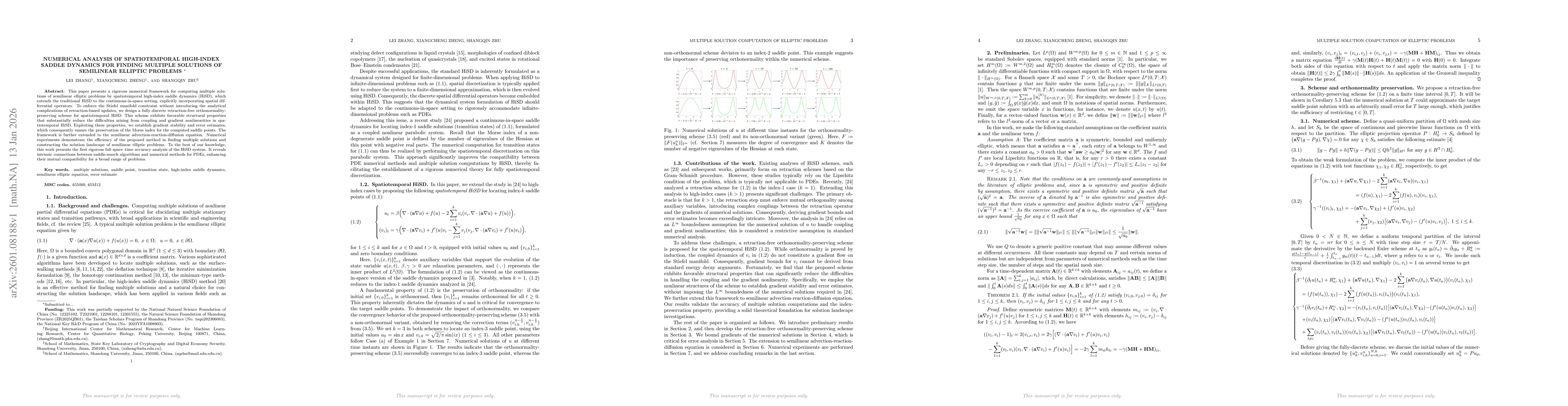 Thumbnail for Numerical analysis of spatiotemporal high-index saddle dynamics for finding multiple solutions of semilinear elliptic problems