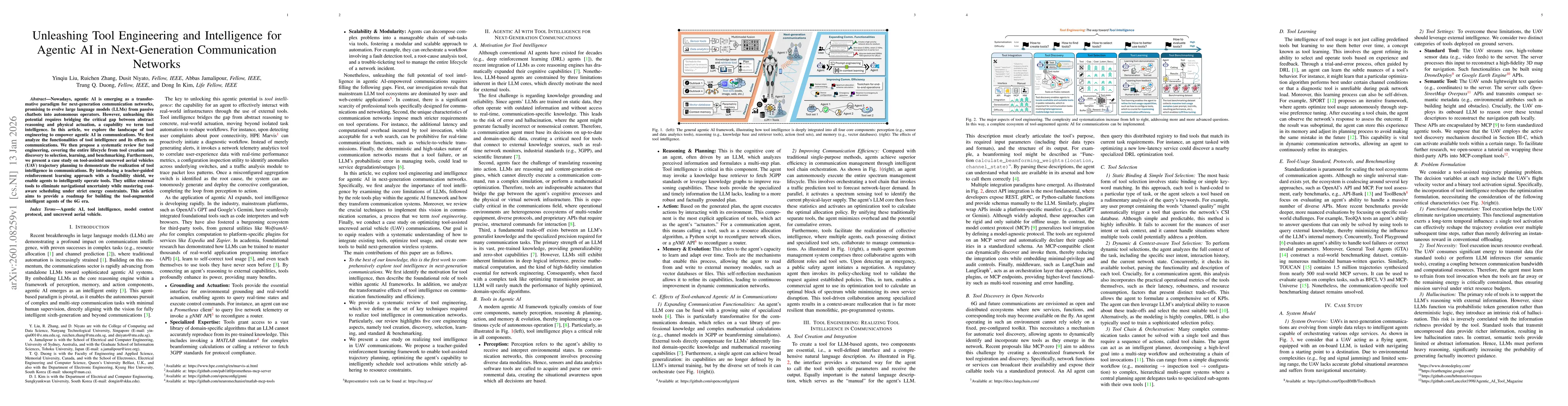 Thumbnail for Unleashing Tool Engineering and Intelligence for Agentic AI in Next-Generation Communication Networks
