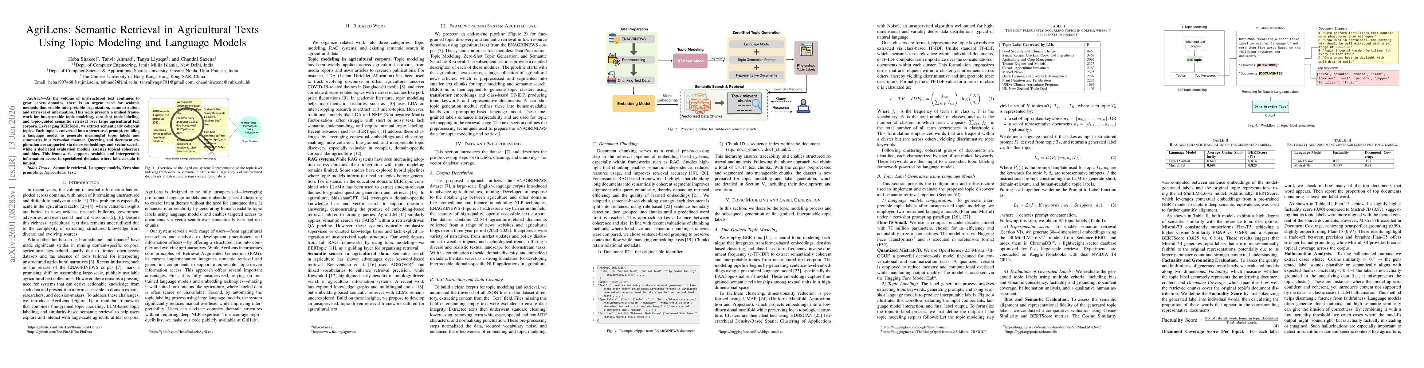 Thumbnail for AgriLens: Semantic Retrieval in Agricultural Texts Using Topic Modeling and Language Models