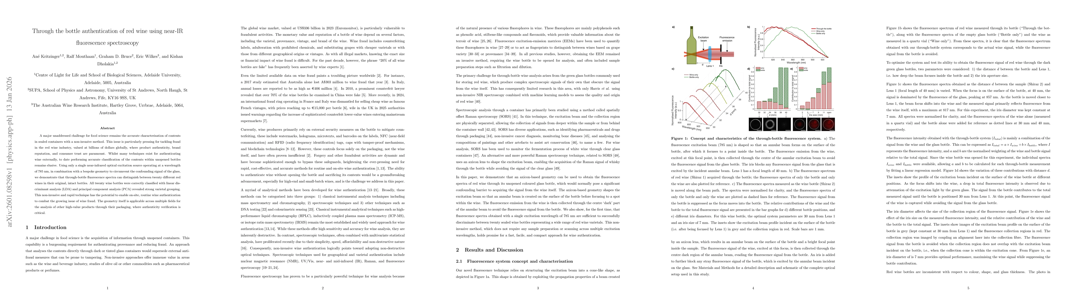 Thumbnail for Through the bottle authentication of red wine using near-IR fluorescence spectroscopy