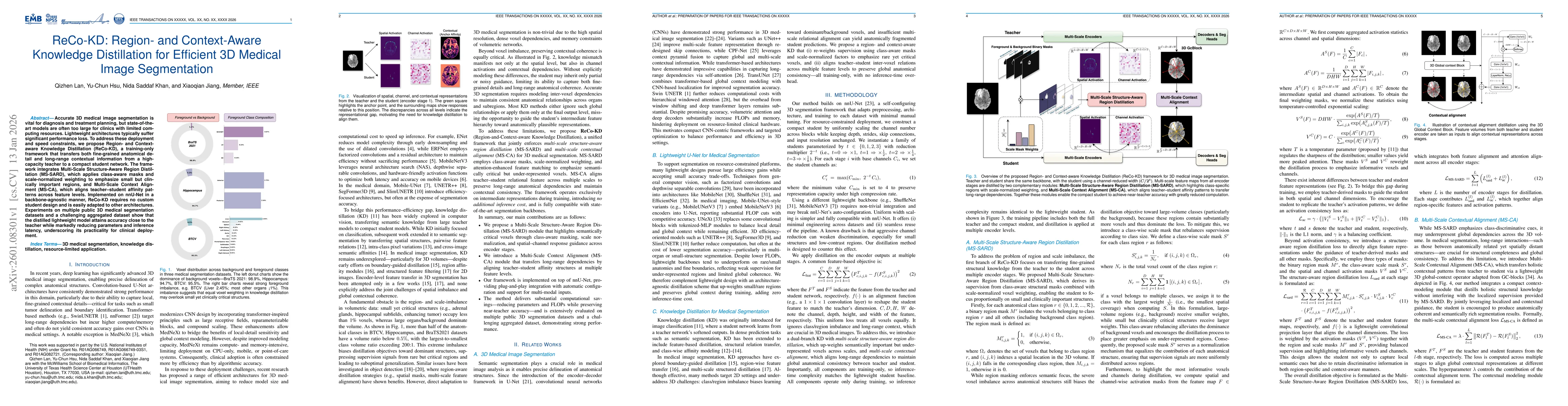Thumbnail for ReCo-KD: Region- and Context-Aware Knowledge Distillation for Efficient 3D Medical Image Segmentation