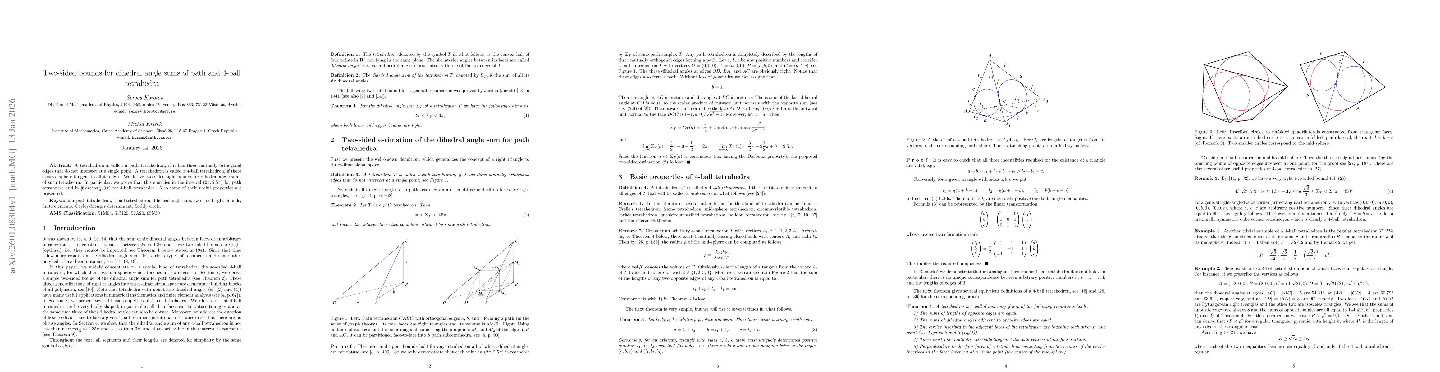 Thumbnail for Two-sided bounds for dihedral angle sums of path and 4-ball tetrahedra