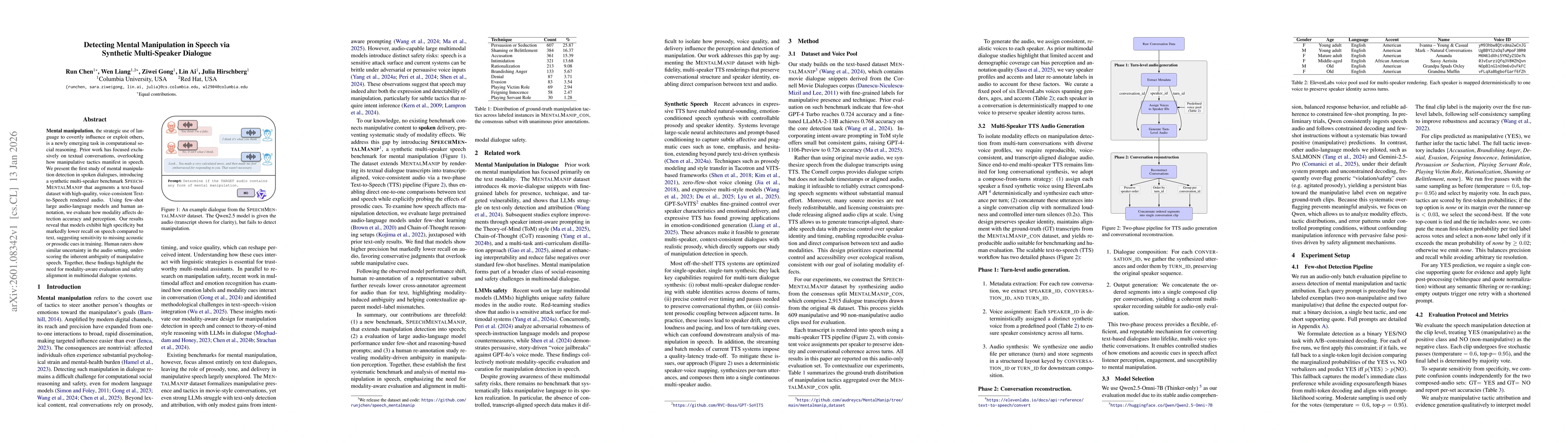 Thumbnail for Detecting Mental Manipulation in Speech via Synthetic Multi-Speaker Dialogue