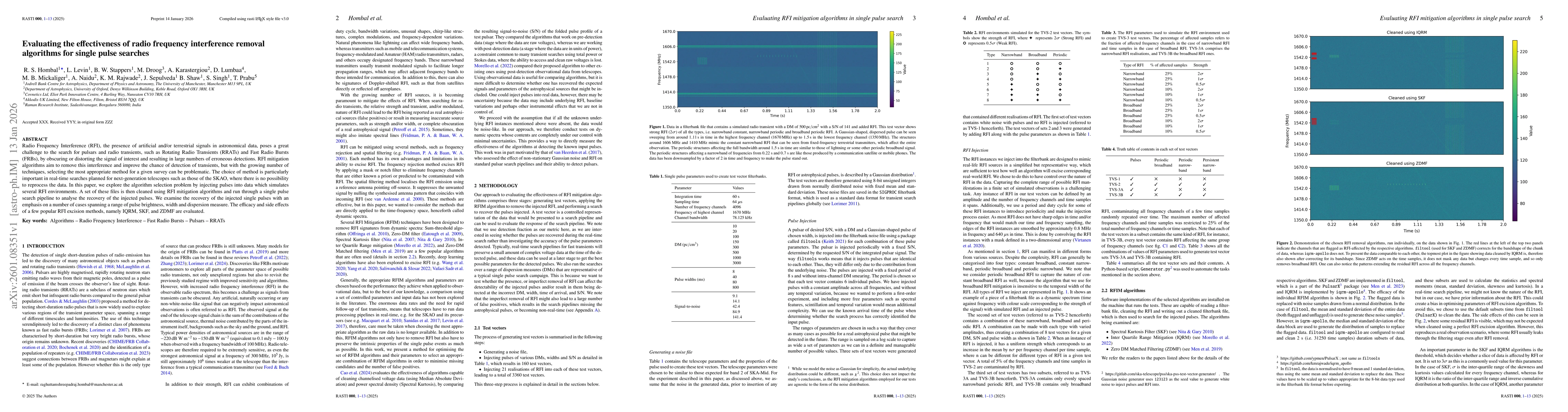 Thumbnail for Evaluating the effectiveness of radio frequency interference removal algorithms for single pulse searches