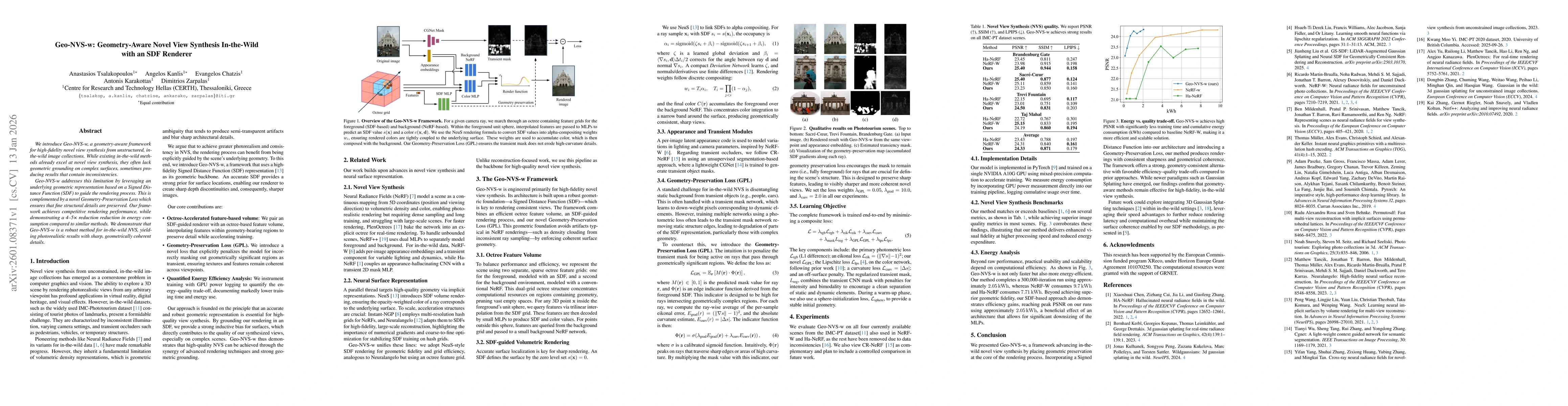 Thumbnail for Geo-NVS-w: Geometry-Aware Novel View Synthesis In-the-Wild with an SDF Renderer
