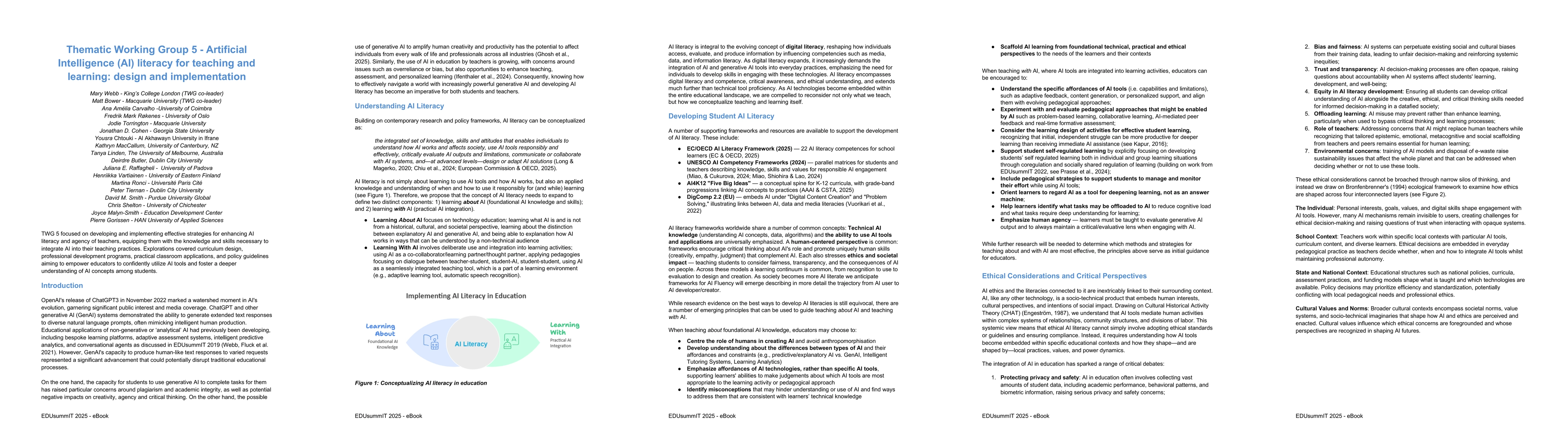 Thumbnail for Thematic Working Group 5 -- Artificial Intelligence (AI) literacy for teaching and learning: design and implementation