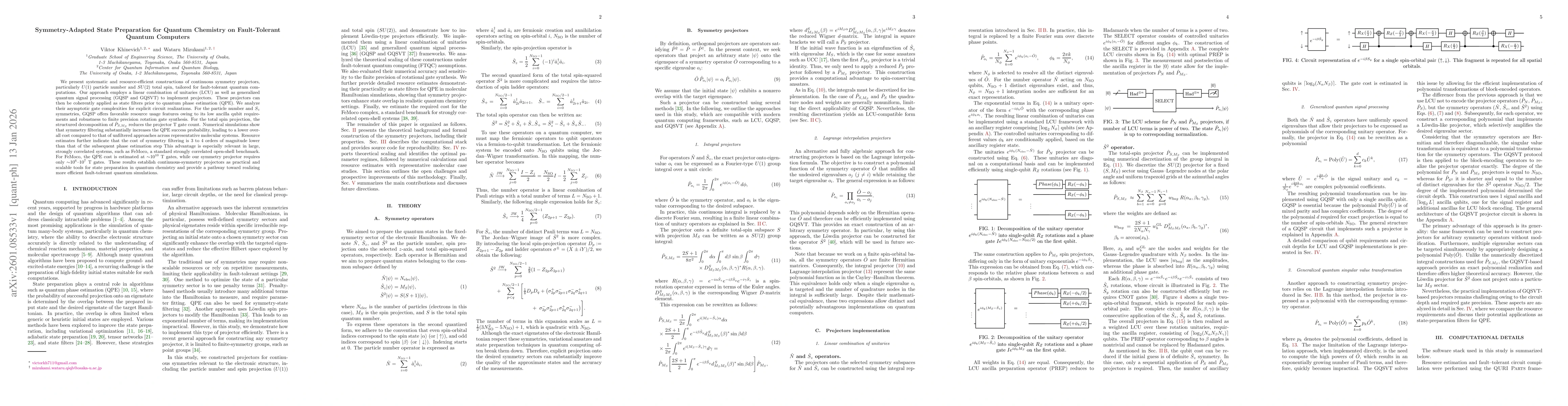 Thumbnail for Symmetry-Adapted State Preparation for Quantum Chemistry on Fault-Tolerant Quantum Computers