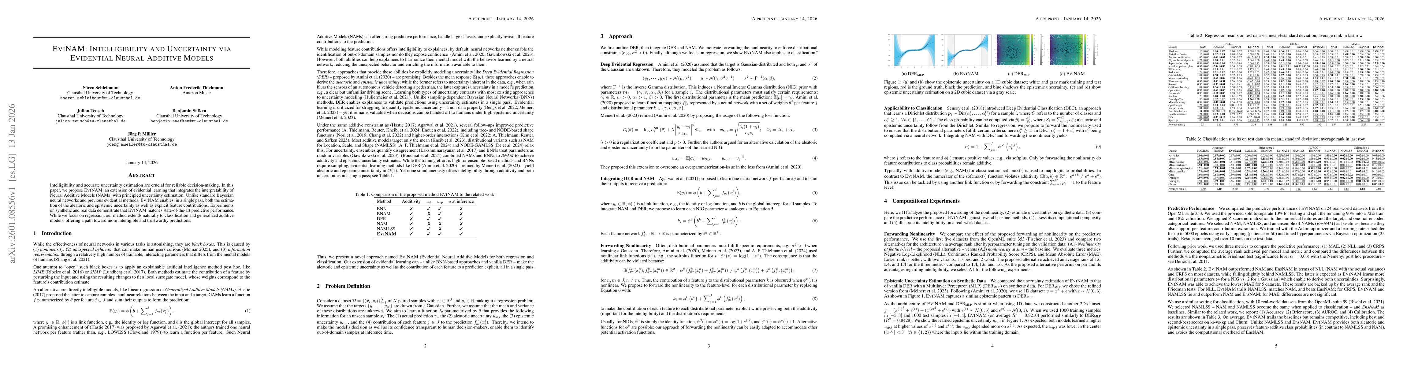 Thumbnail for EviNAM: Intelligibility and Uncertainty via Evidential Neural Additive Models