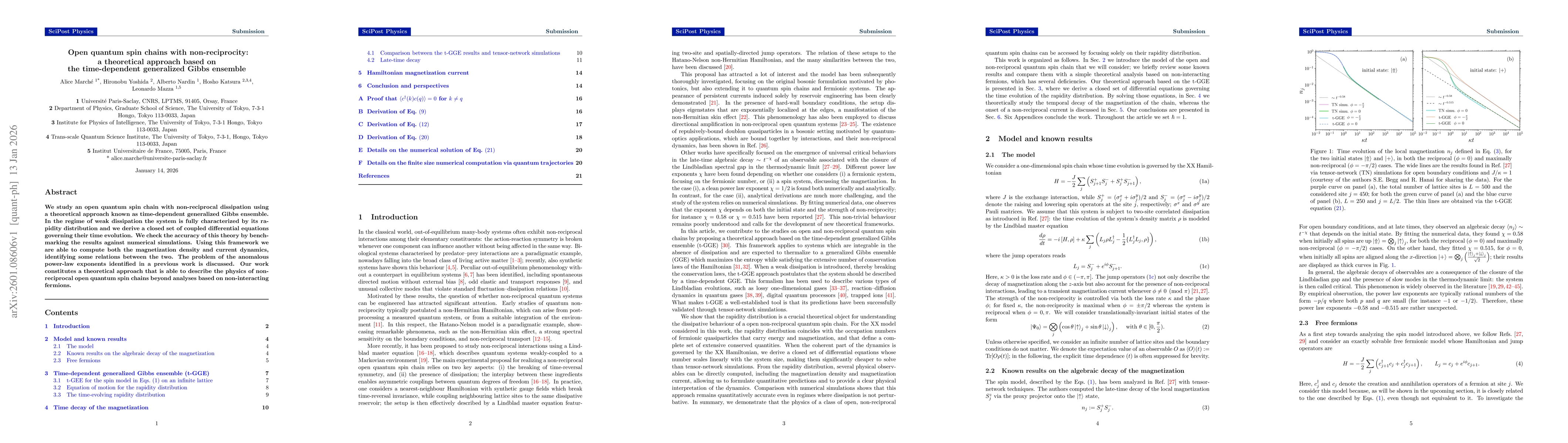 Thumbnail for Open quantum spin chains with non-reciprocity: a theoretical approach based on the time-dependent generalized Gibbs ensemble