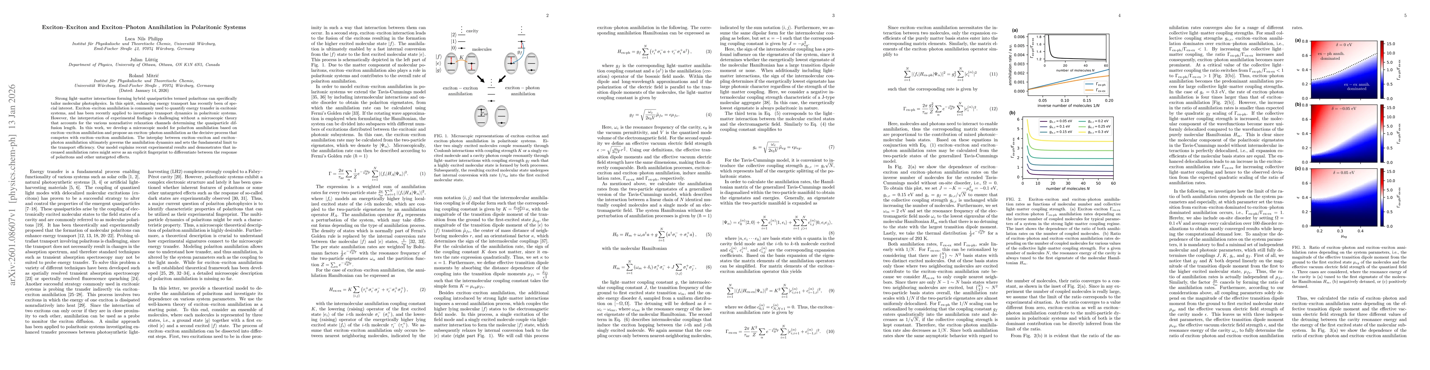 Thumbnail for Exciton-Exciton and Exciton-Photon Annihilation in Polaritonic Systems