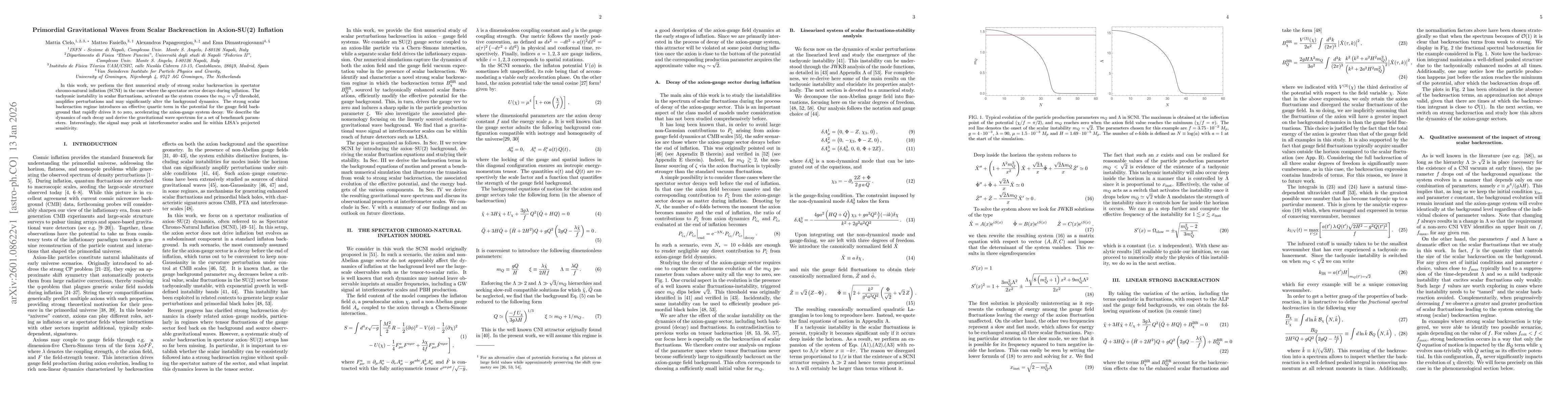 Thumbnail for Primordial Gravitational Waves from Scalar Backreaction in Axion-SU(2) Inflation