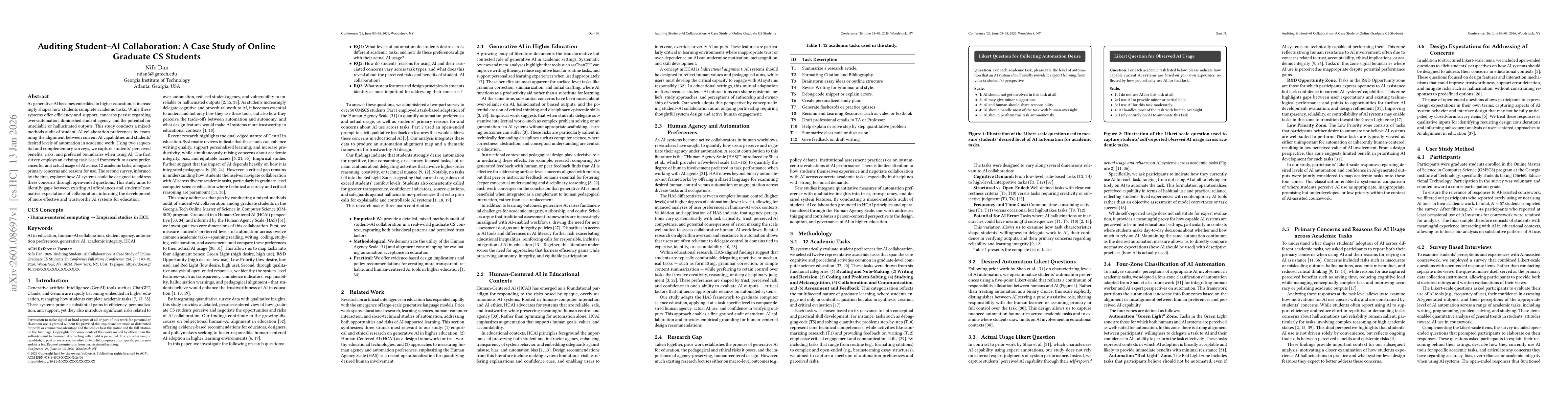 Thumbnail for Auditing Student-AI Collaboration: A Case Study of Online Graduate CS Students