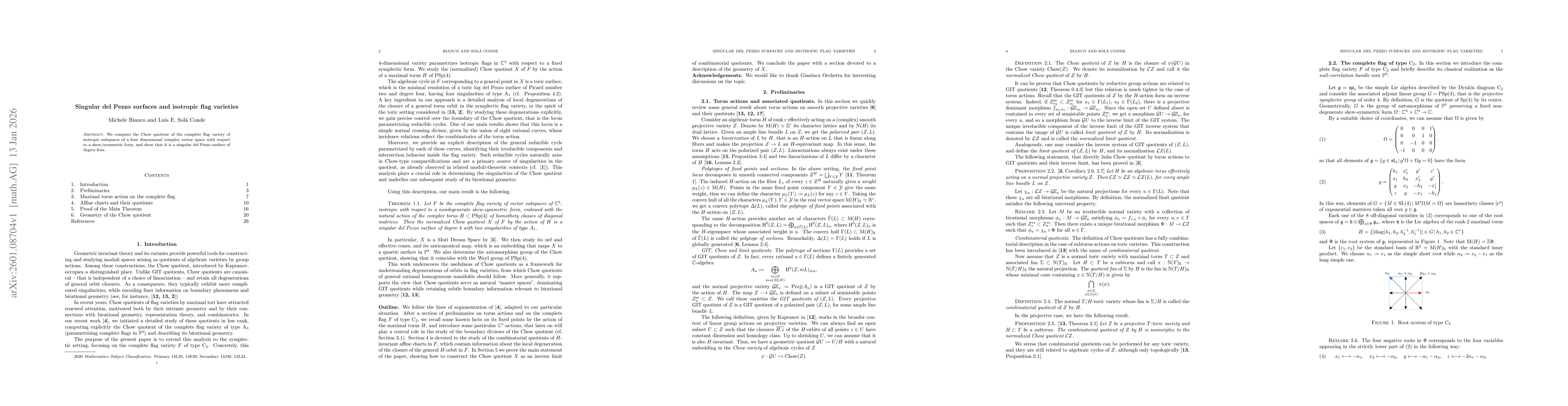 Thumbnail for Singular del Pezzo surfaces and isotropic flag varieties