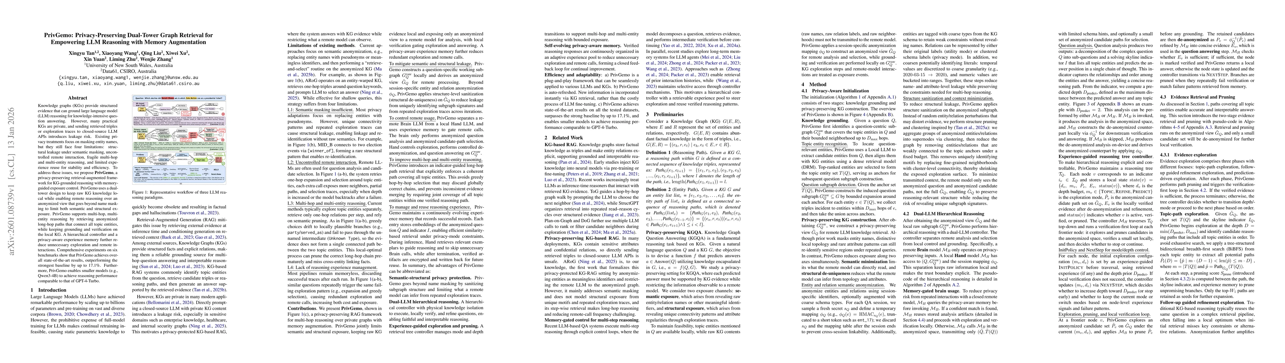 Thumbnail for PrivGemo: Privacy-Preserving Dual-Tower Graph Retrieval for Empowering LLM Reasoning with Memory Augmentation