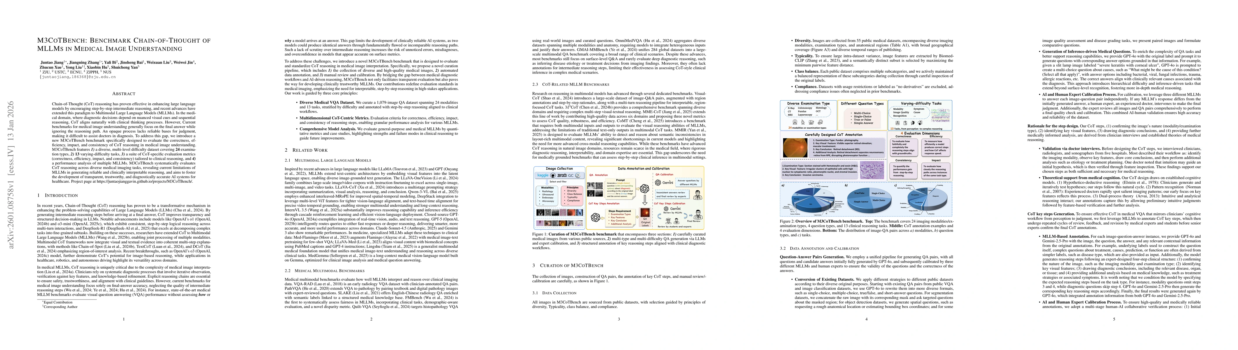 Thumbnail for M3CoTBench: Benchmark Chain-of-Thought of MLLMs in Medical Image Understanding