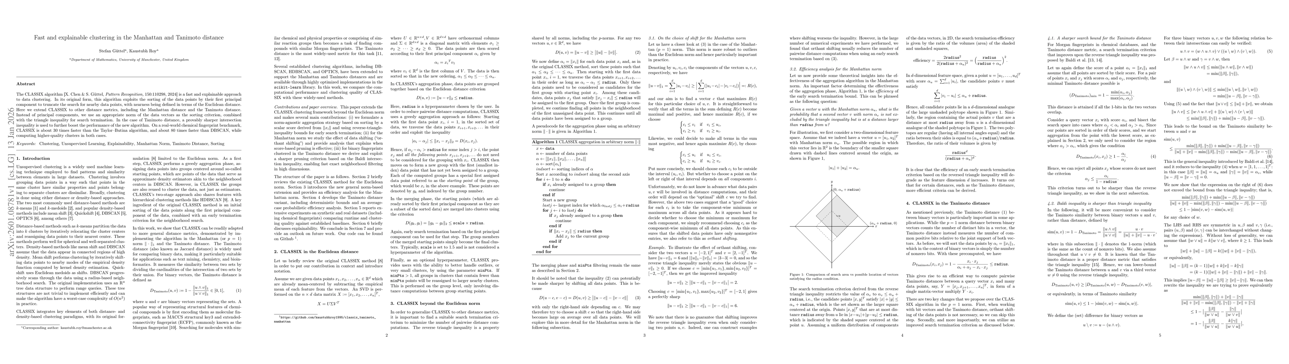 Thumbnail for Fast and explainable clustering in the Manhattan and Tanimoto distance