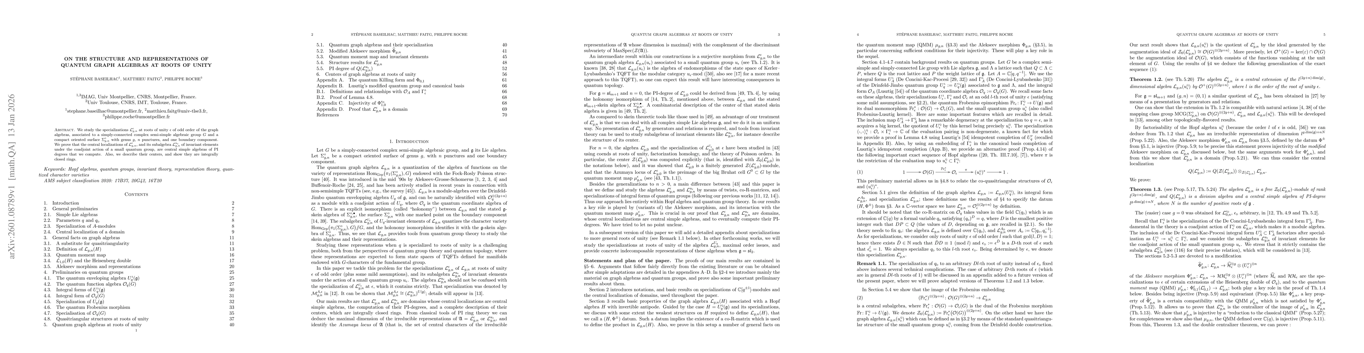 Thumbnail for On the structure and representations of quantum graph algebras at roots of unity