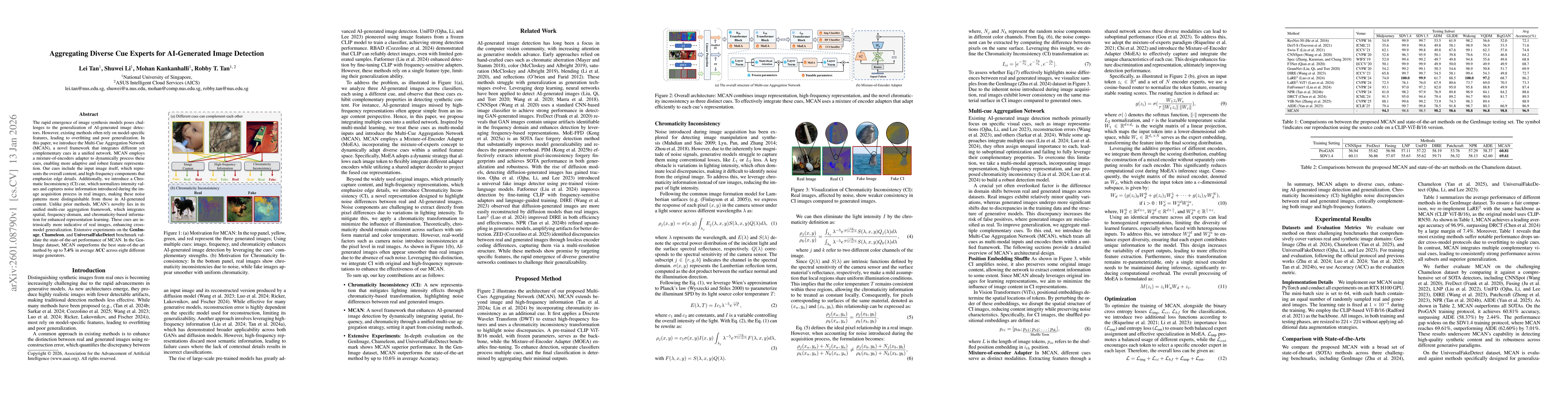 Thumbnail for Aggregating Diverse Cue Experts for AI-Generated Image Detection