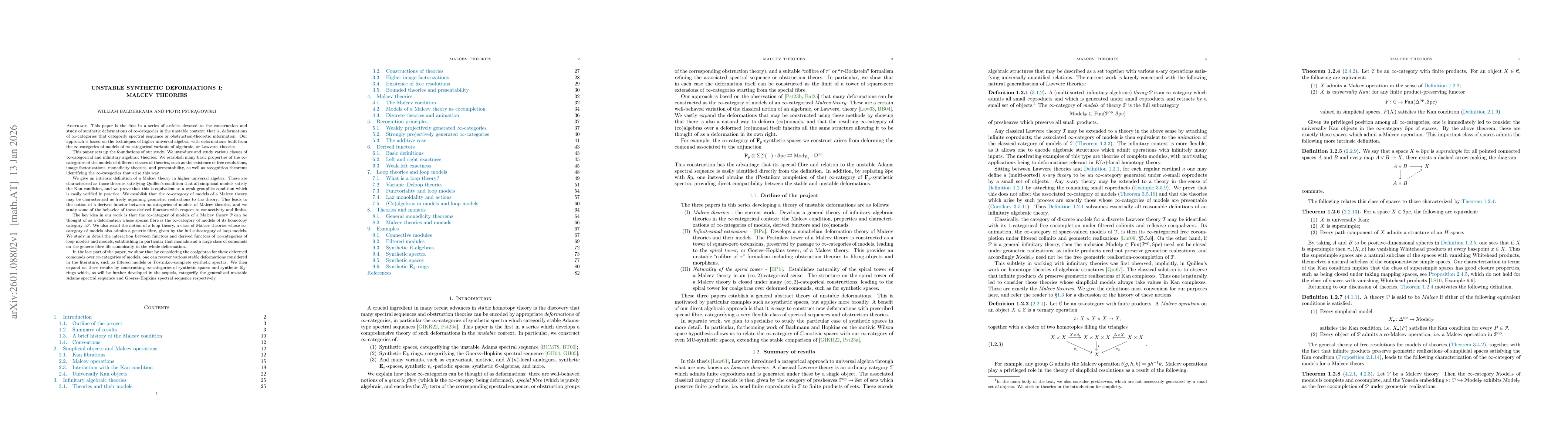 Thumbnail for Unstable synthetic deformations I: Malcev theories