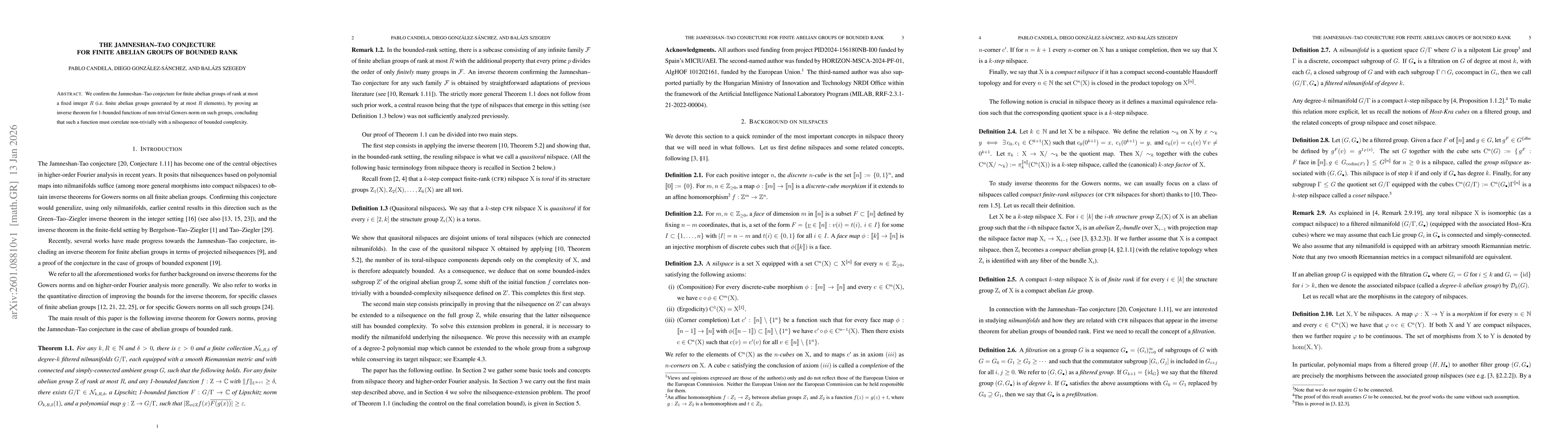 Thumbnail for The Jamneshan-Tao conjecture for finite abelian groups of bounded rank