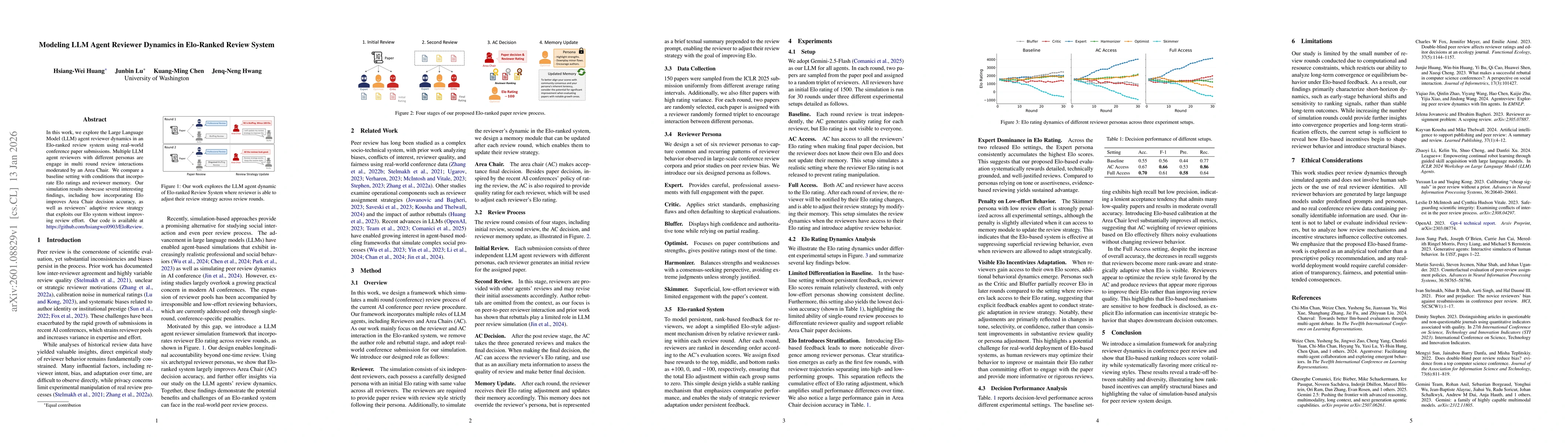 Thumbnail for Modeling LLM Agent Reviewer Dynamics in Elo-Ranked Review System
