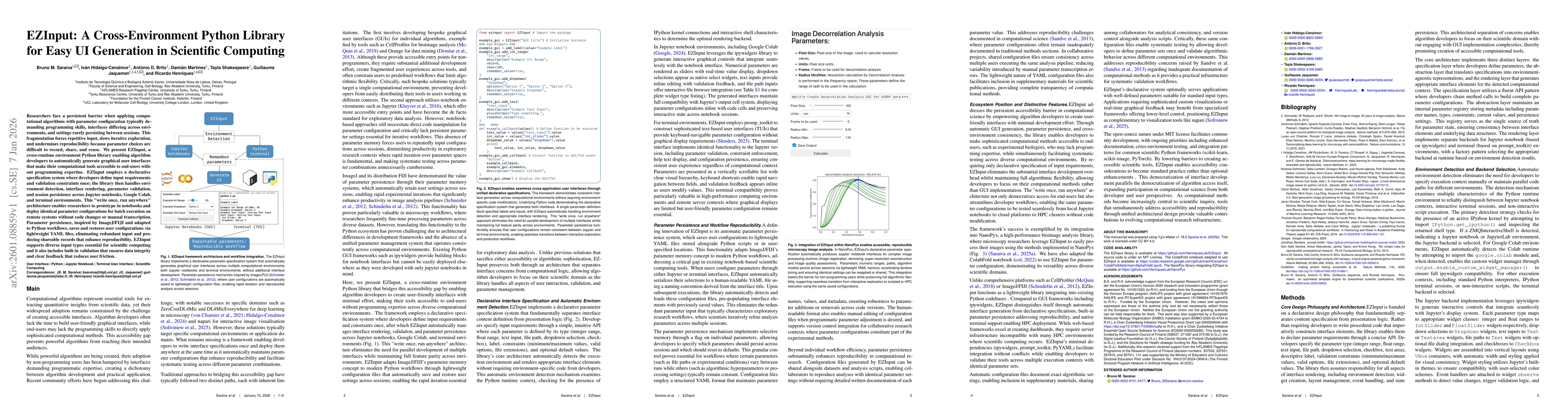 Thumbnail for EZInput: A Cross-Environment Python Library for Easy UI Generation in Scientific Computing