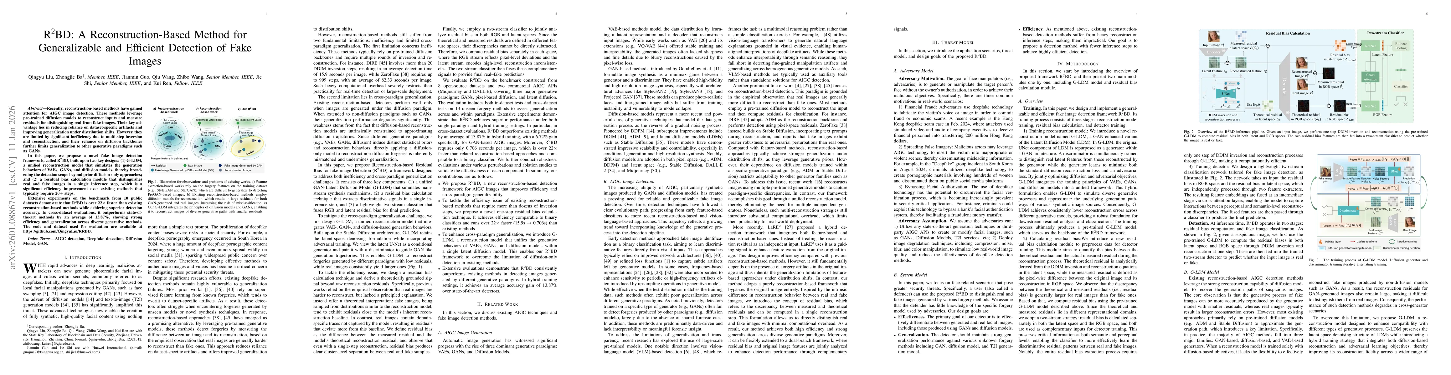 Thumbnail for R$^2$BD: A Reconstruction-Based Method for Generalizable and Efficient Detection of Fake Images