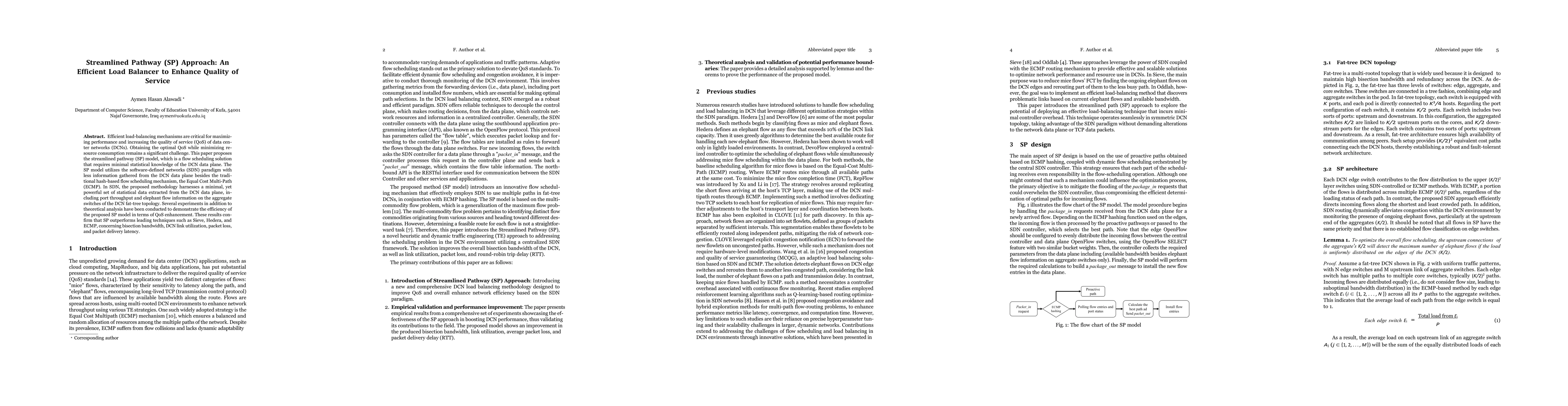 Thumbnail for Streamlined Pathway (SP) Approach: An Efficient Load Balancer to Enhance Quality of Service