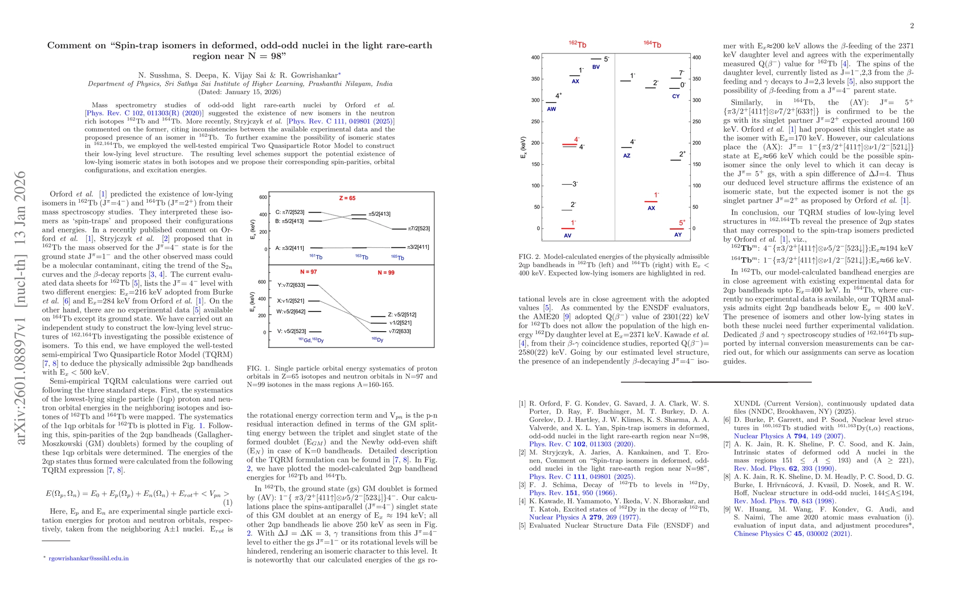 Thumbnail for Comment on "Spin-trap isomers in deformed, odd-odd nuclei in the light rare-earth region near N = 98"