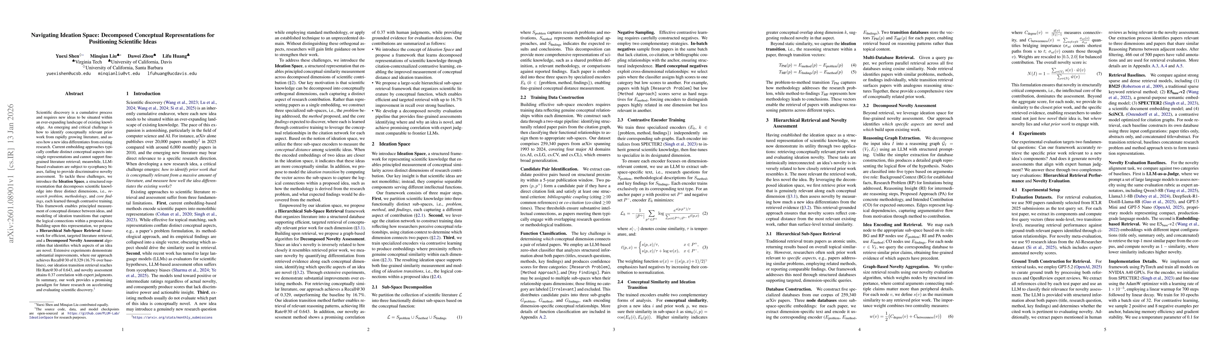 Thumbnail for Navigating Ideation Space: Decomposed Conceptual Representations for Positioning Scientific Ideas
