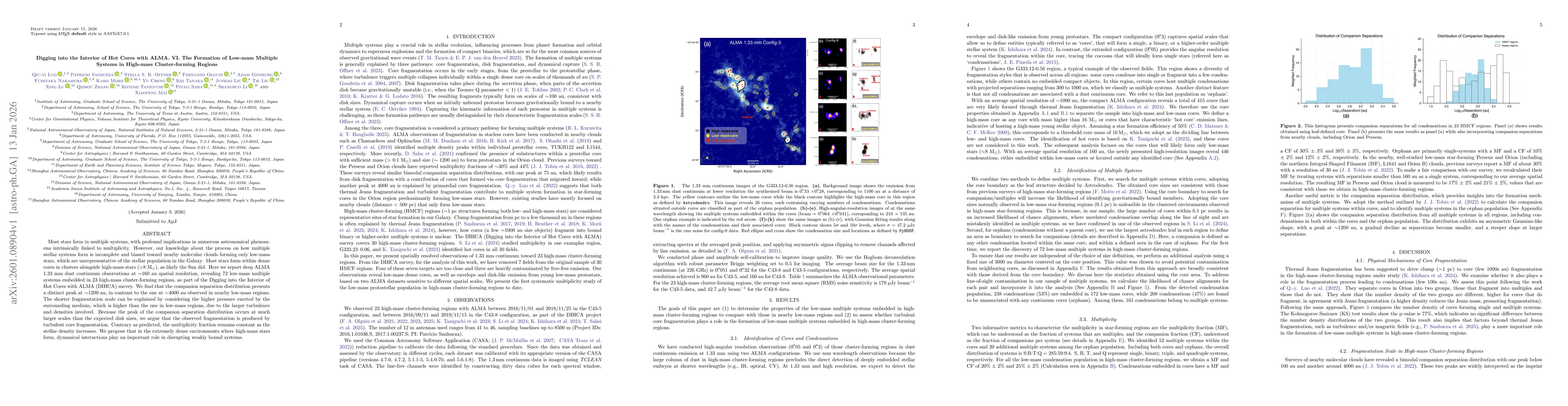 Thumbnail for Digging into the Interior of Hot Cores with ALMA. VI. The Formation of Low-mass Multiple Systems in High-mass Cluster-forming Regions