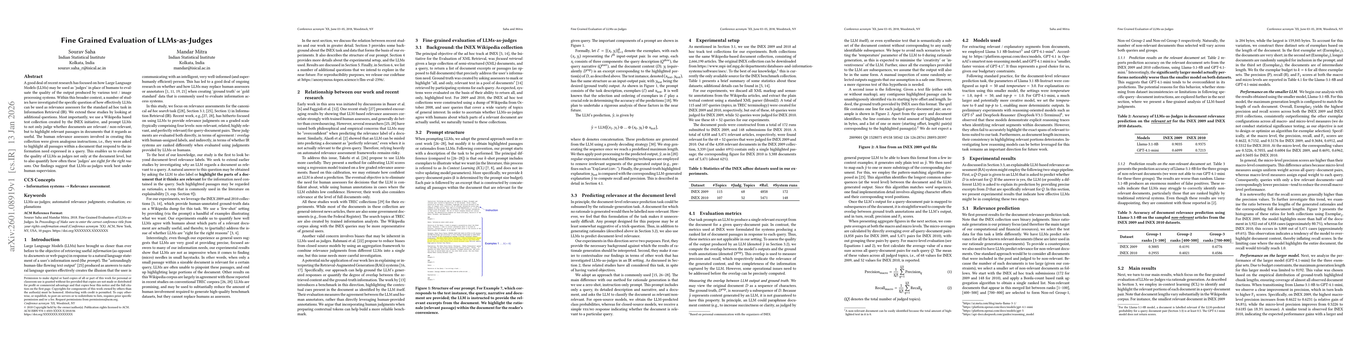 Thumbnail for Fine Grained Evaluation of LLMs-as-Judges