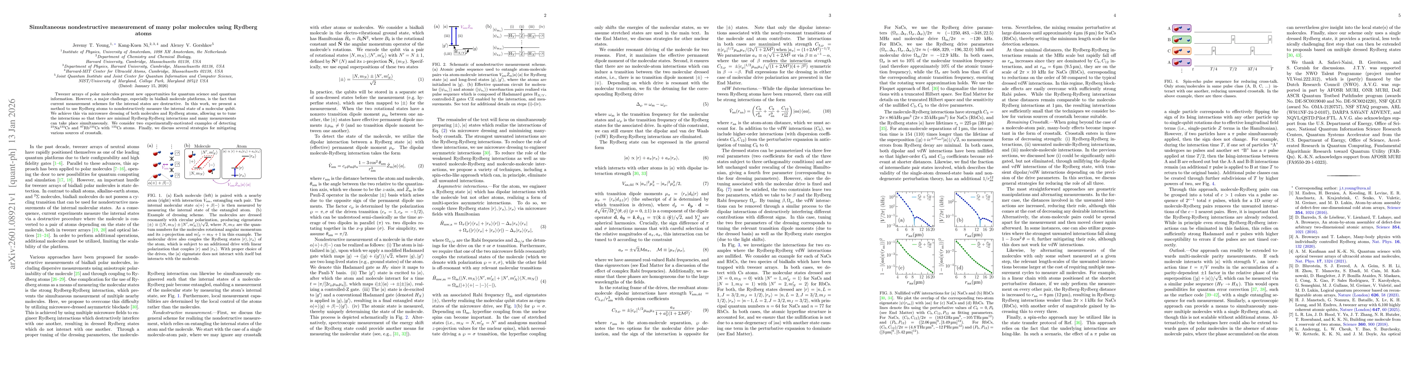 Thumbnail for Simultaneous nondestructive measurement of many polar molecules using Rydberg atoms