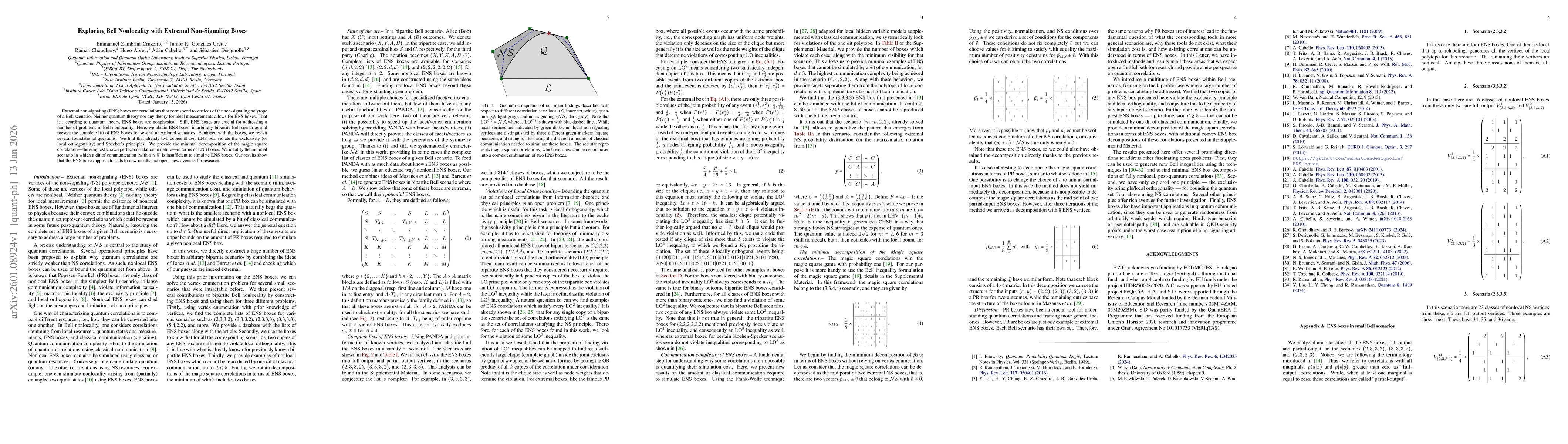 Thumbnail for Exploring Bell Nonlocality with Extremal Non-Signaling Boxes