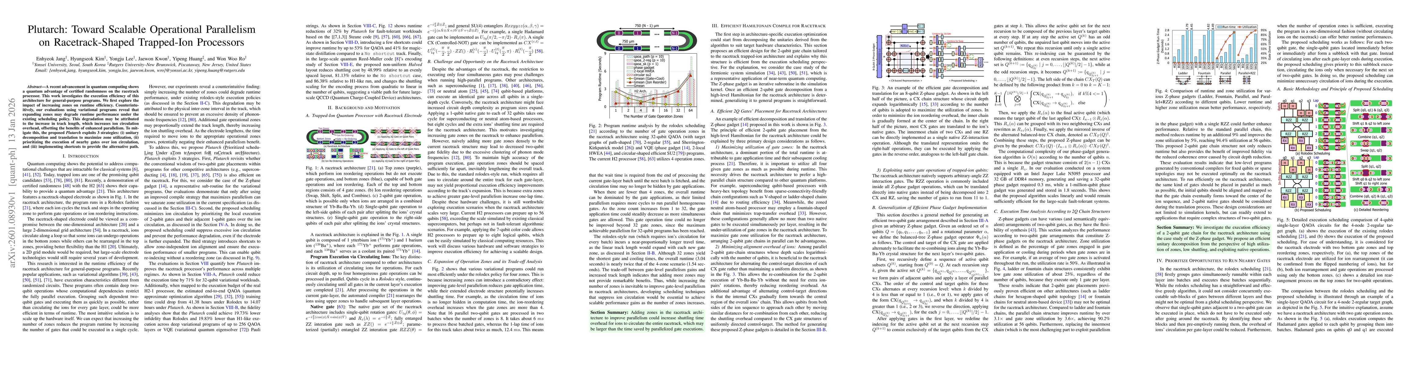 Thumbnail for Plutarch: Toward Scalable Operational Parallelism on Racetrack-Shaped Trapped-Ion Processors