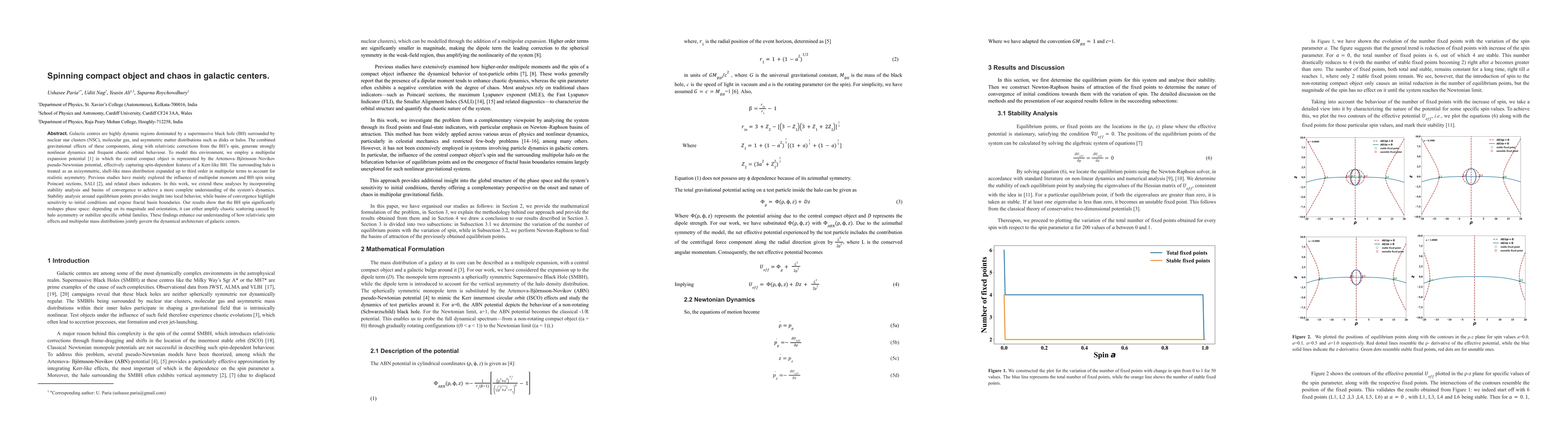 Thumbnail for Spinning compact object and chaos in galactic centers