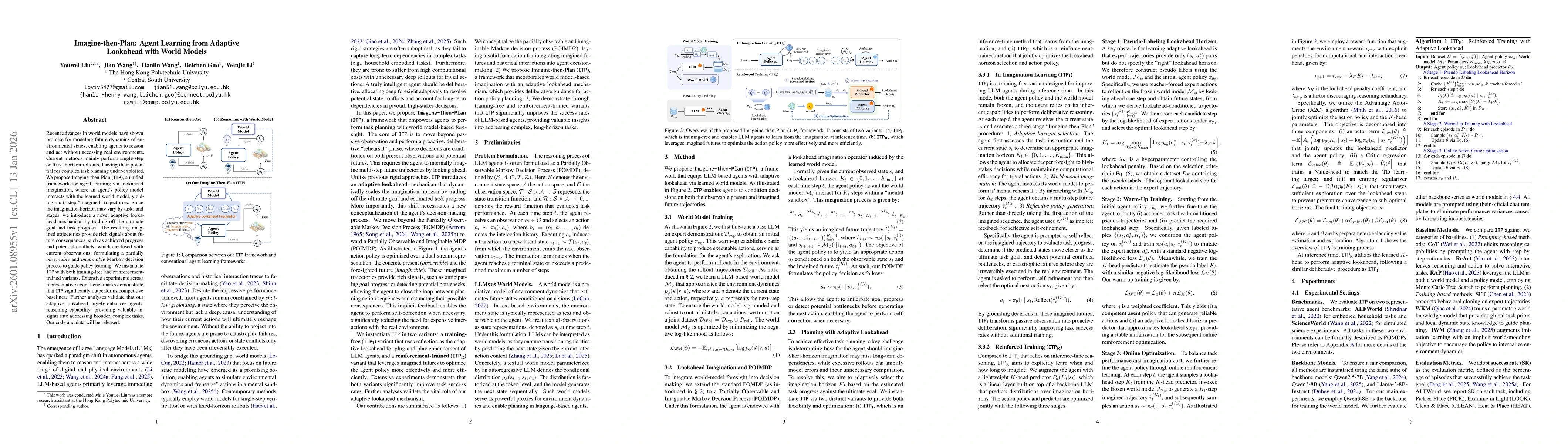 Thumbnail for Imagine-then-Plan: Agent Learning from Adaptive Lookahead with World Models