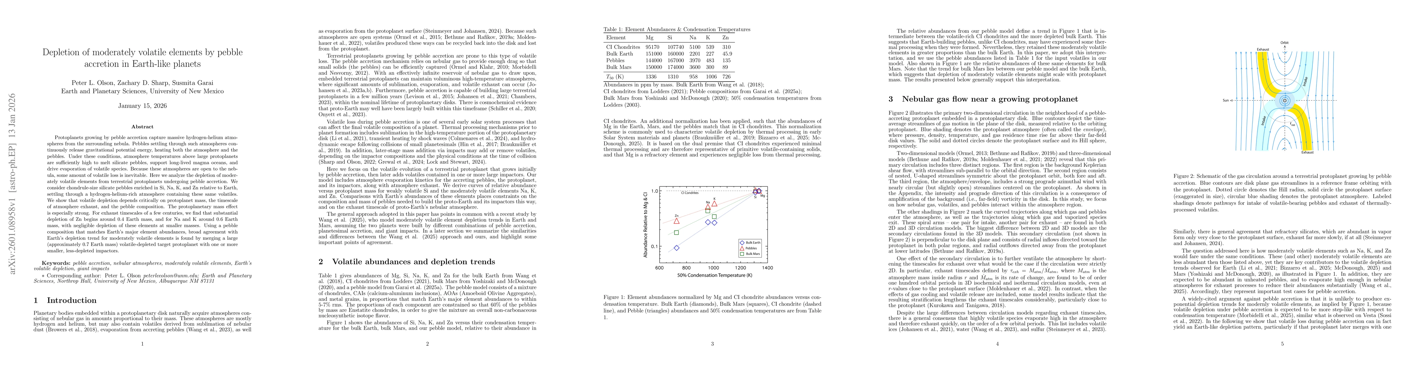 Thumbnail for Depletion of moderately volatile elements by pebble accretion in Earth-like planets