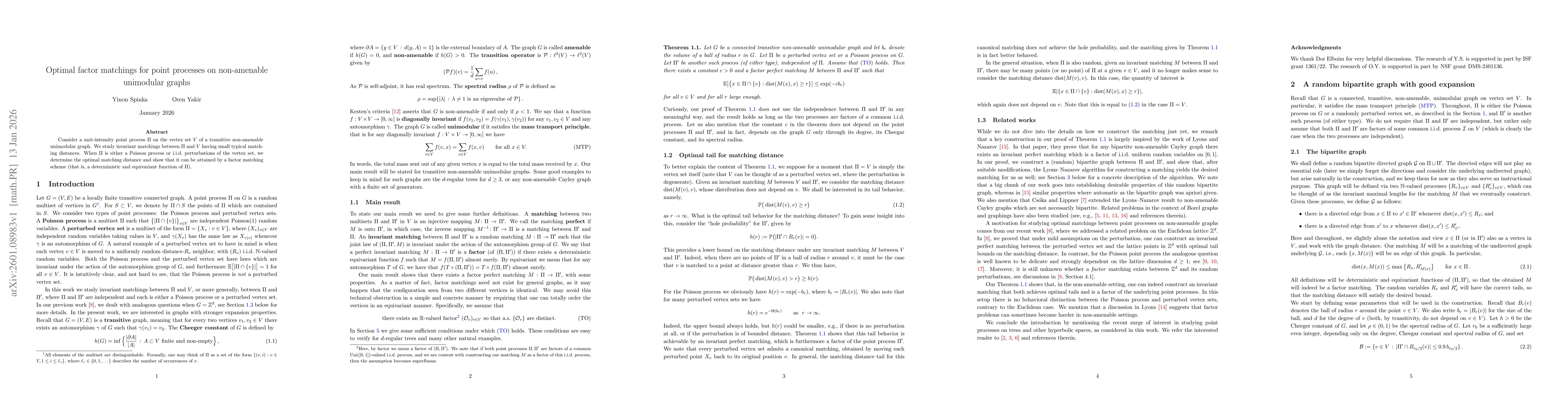 Thumbnail for Optimal factor matchings for point processes on non-amenable unimodular graphs