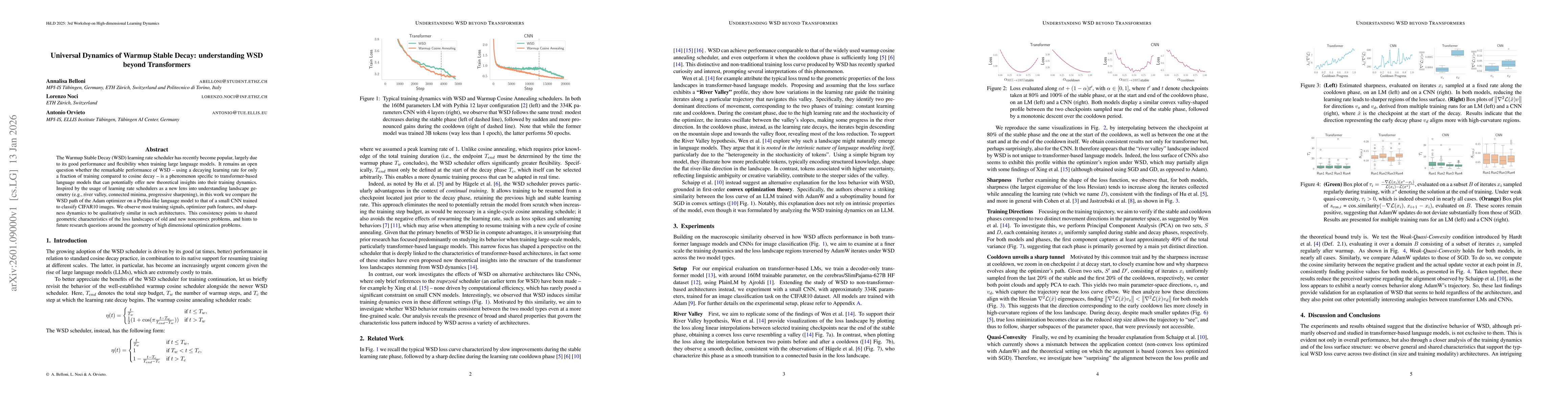 Thumbnail for Universal Dynamics of Warmup Stable Decay: understanding WSD beyond Transformers