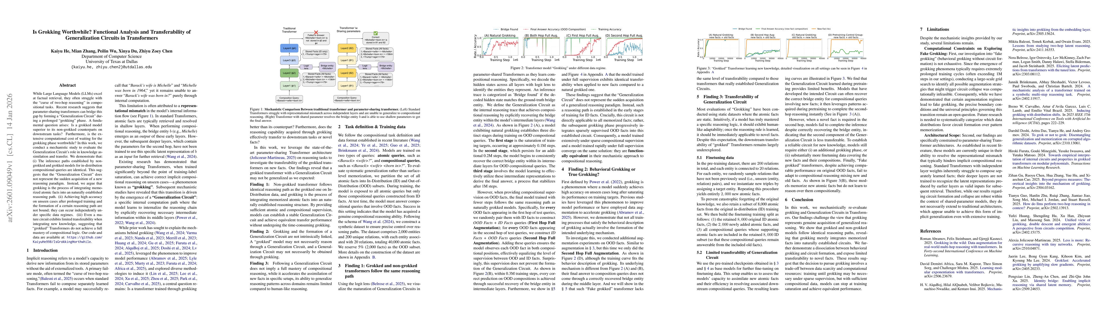 Thumbnail for Is Grokking Worthwhile? Functional Analysis and Transferability of Generalization Circuits in Transformers
