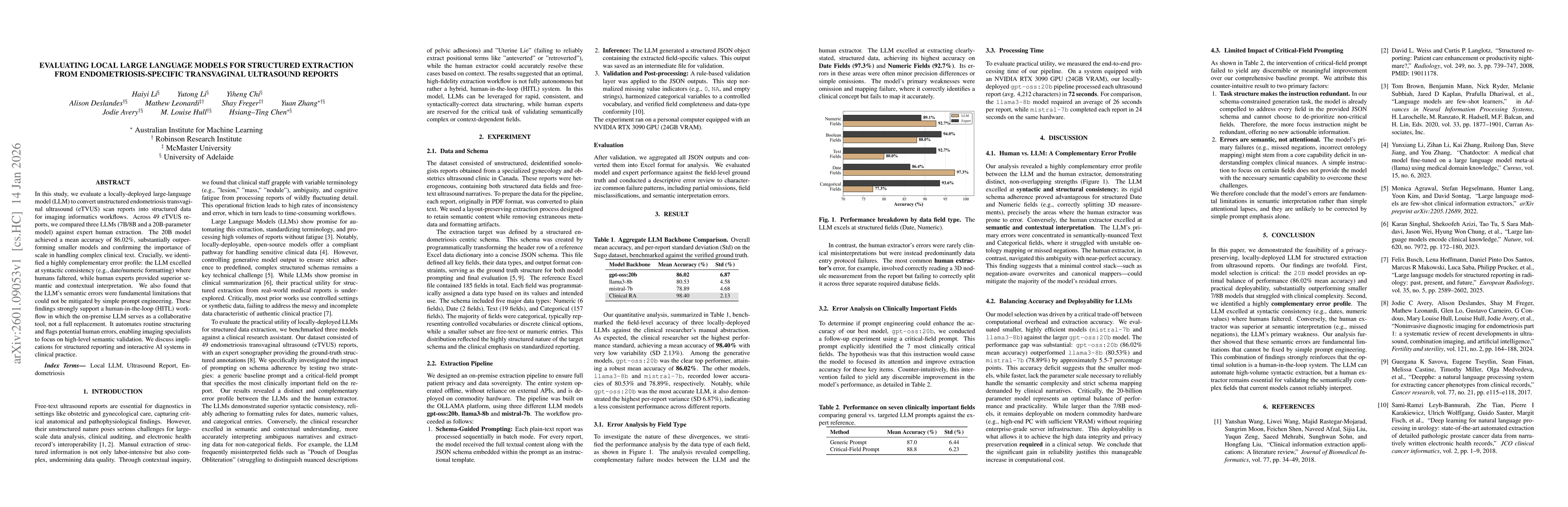 Thumbnail for Evaluating local large language models for structured extraction from endometriosis-specific transvaginal ultrasound reports