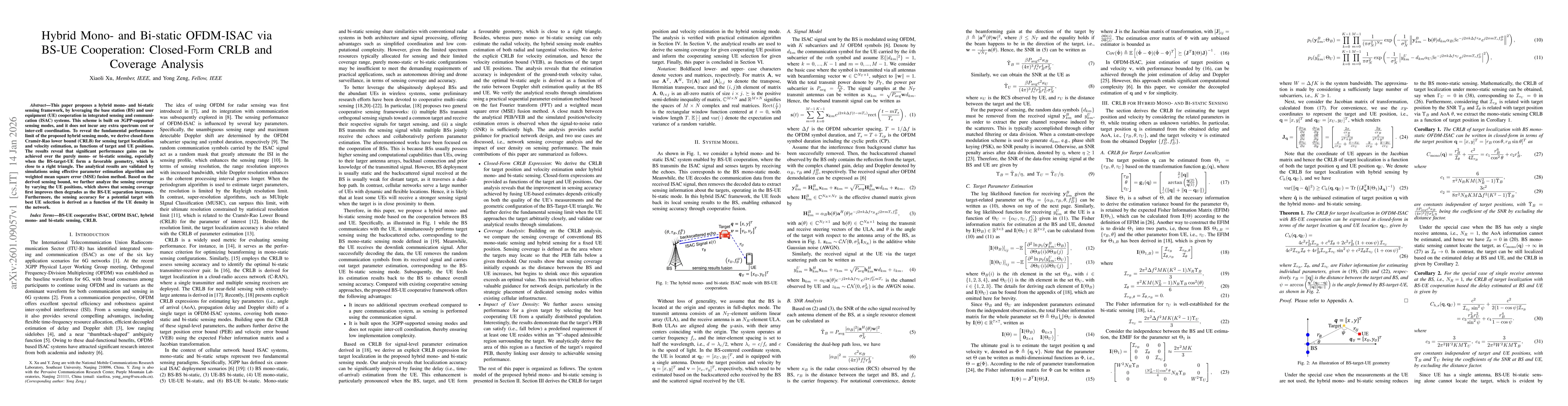 Thumbnail for Hybrid Mono- and Bi-static OFDM-ISAC via BS-UE Cooperation: Closed-Form CRLB and Coverage Analysis